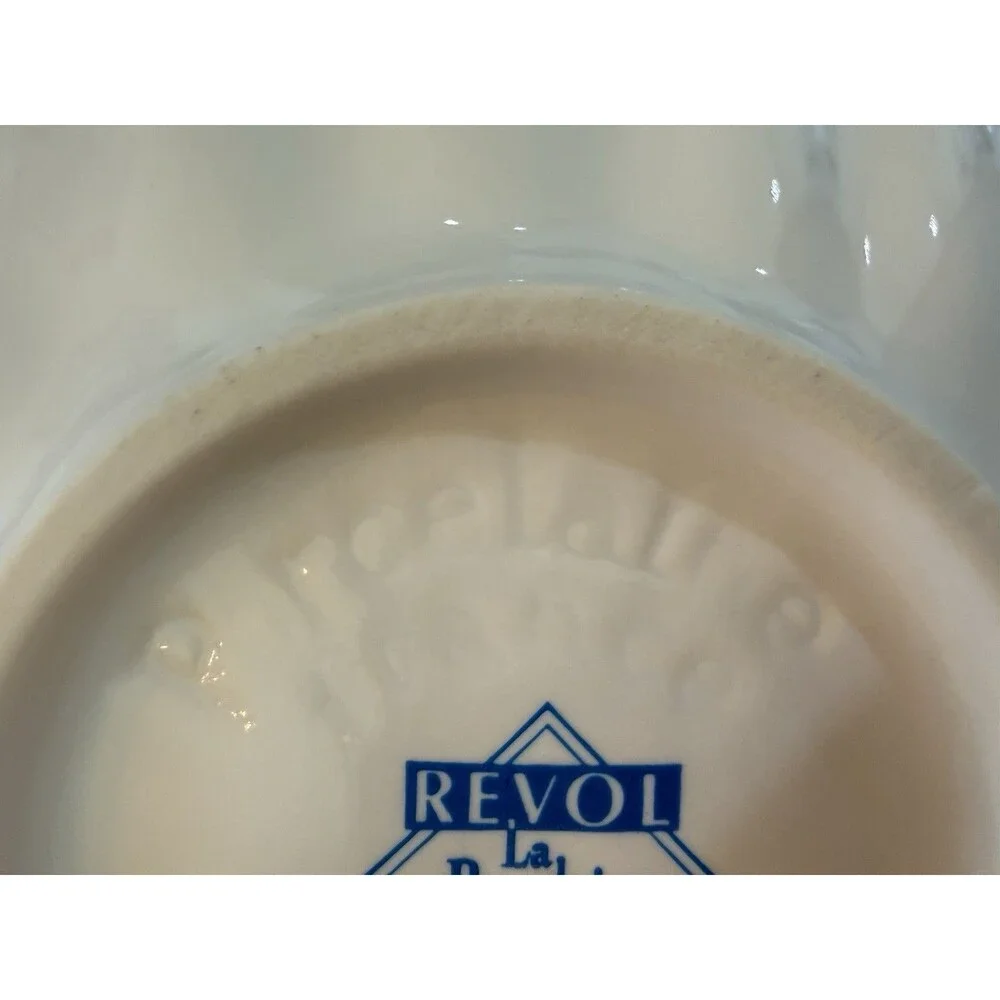 Revol La Porcelain Stamped Seashell Pieces Plate 1970s‎ French Vintage Set Of 3